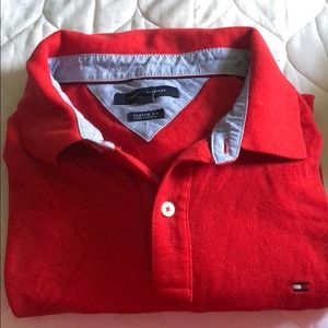 Xxl Tommy Hilfiger red short sleeve polo shirt
